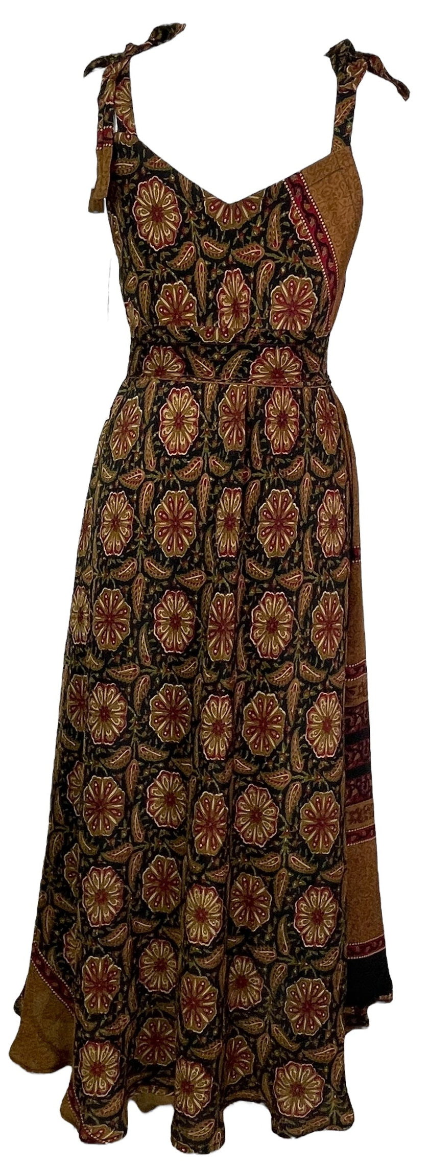 PRC7668 Avatar Pure Silk Maxi Dress with Belt