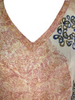 PRG7714 Sheer Avatar Pure Silk Short Kaftan Tunic with Slits