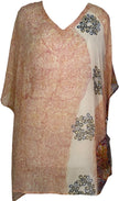 PRG7714 Sheer Avatar Pure Silk Short Kaftan Tunic with Slits