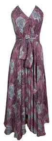 PRC7760 Avatar Pure Silk Maxi Dress with Belt