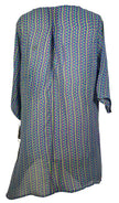 PRG6813 Sheer Avatar Pure Silk Self Pocket Tunic Dress