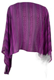 KERRI  PRG7206 Sheer Avatar Pure Silk Kimono-Sleeved Top
