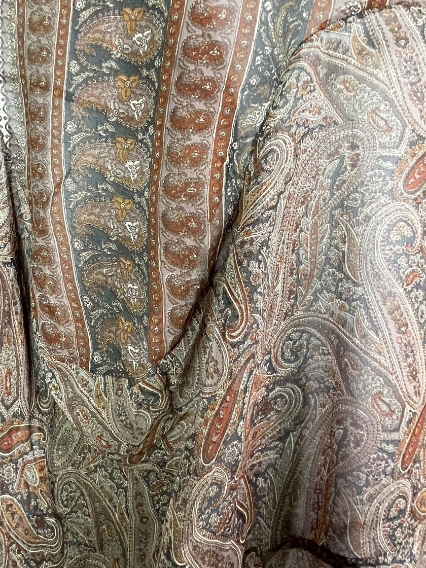 PRG7824 Sheer Avatar Pure Silk Sculptural Long Tunic Dress