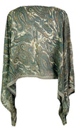 PRG7338 Sheer Avatar Pure Silk Kimono-Sleeved Top
