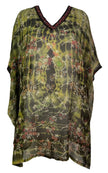 PRG7481 Sheer Avatar Pure Silk Short Kaftan Tunic without Slits
