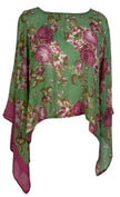 PRG7347 Sheer Avatar Pure Silk Capelet Poncho