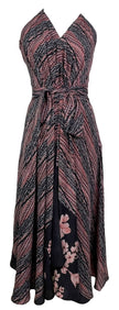PRC7681 Avatar Pure Silk Maxi Dress with Belt