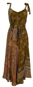 PRC7252 Avatar Pure Silk Maxi Dress with Belt