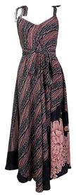 PRC7681 Avatar Pure Silk Maxi Dress with Belt
