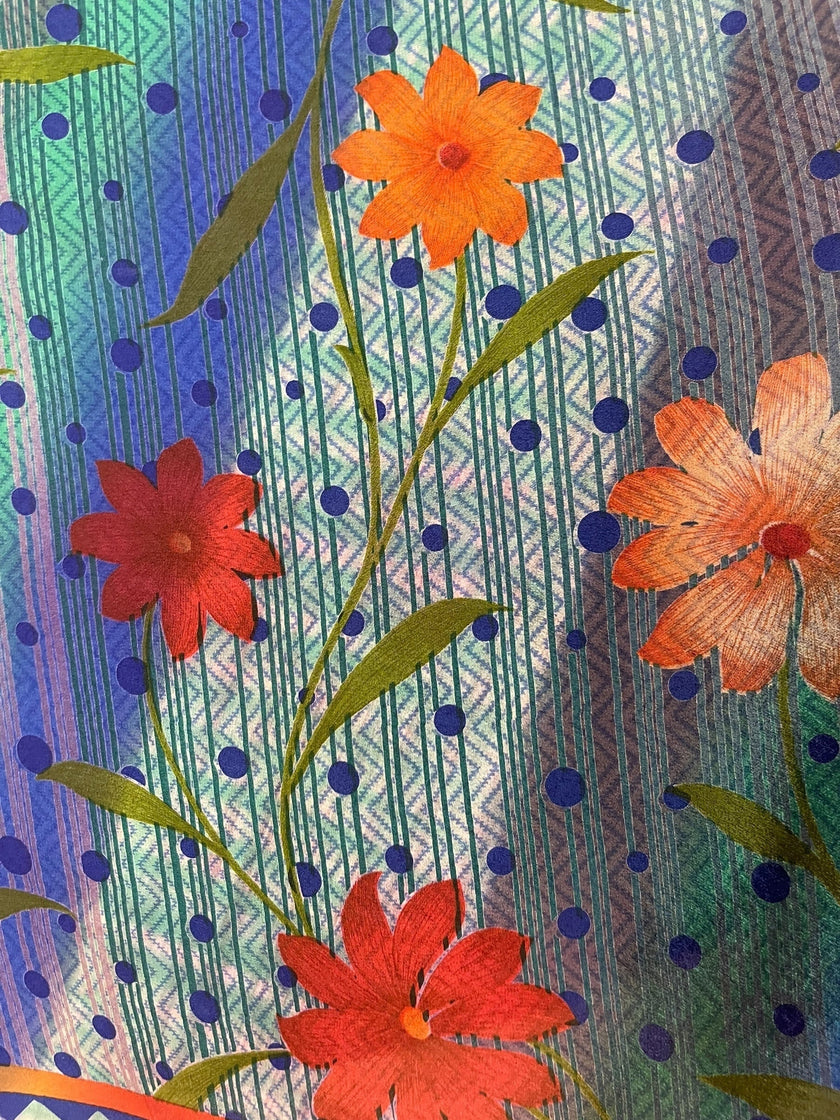 PRC6727 Avatar Pure Silk Kimono-Sleeved Top