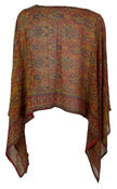 PRG7189 Sheer Avatar Pure Silk Capelet Poncho