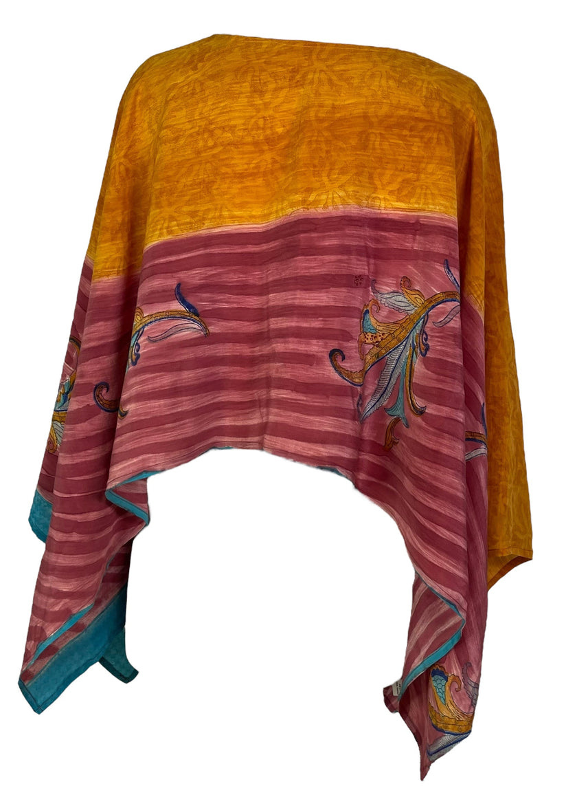 PRC7320 Avatar Pure Silk Capelet Poncho