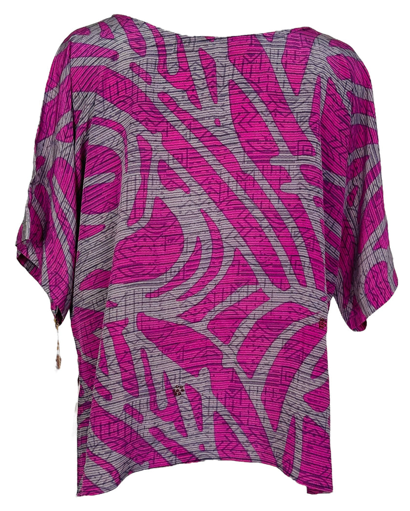PRC7031 Avatar Pure Silk Side Slit Top