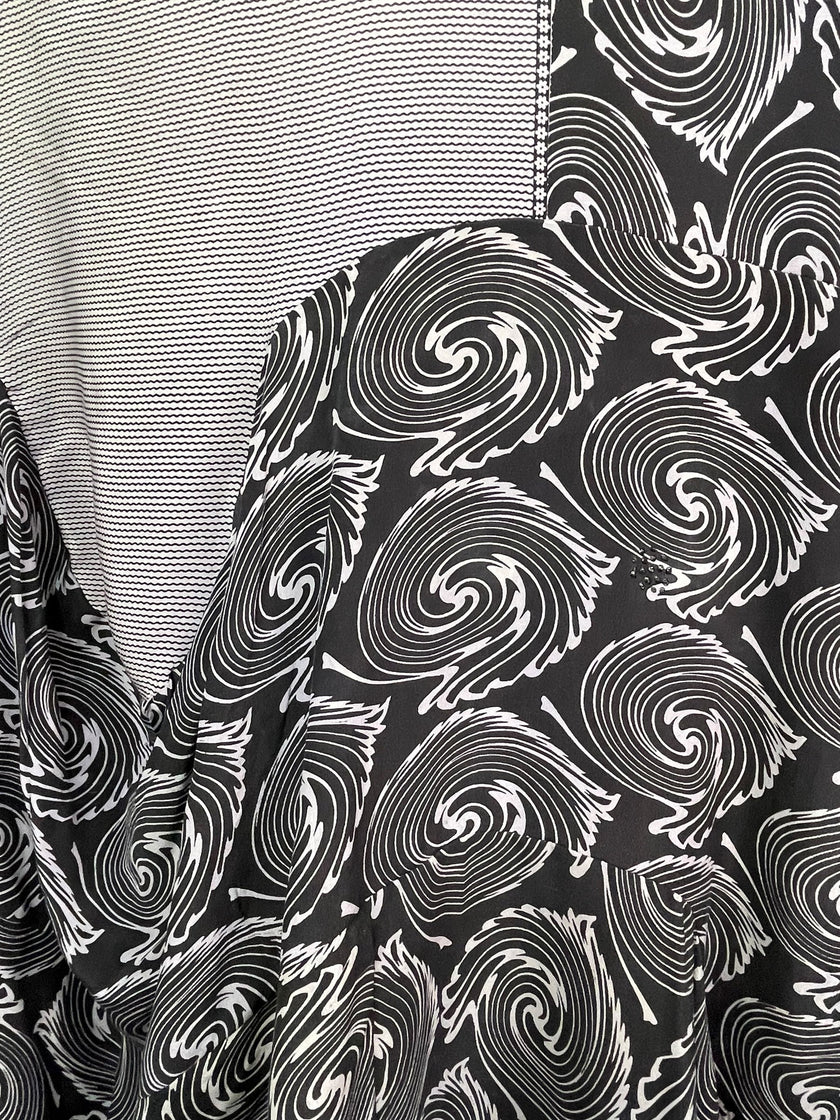 PRC7816 Avatar Pure Silk Sculptural Long Tunic Dress