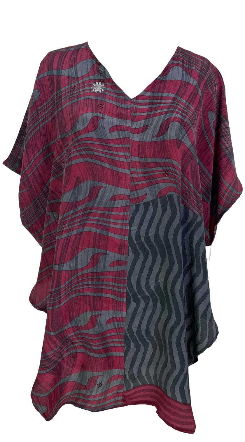 PRC7284 Avatar Pure Silk Waterfall Top