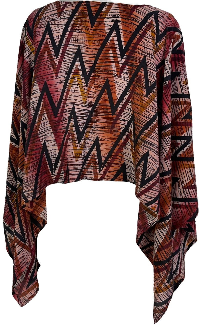 PRC6834 Avatar Pure Silk Capelet Poncho