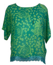 PRG5400 Sheer Avatar Pure Silk Side Slit Top