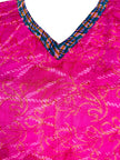 PRG7475 Sheer Avatar Pure Silk Midi Length Kaftan