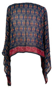 PRG7334 Sheer Avatar Pure Silk Kimono-Sleeved Top