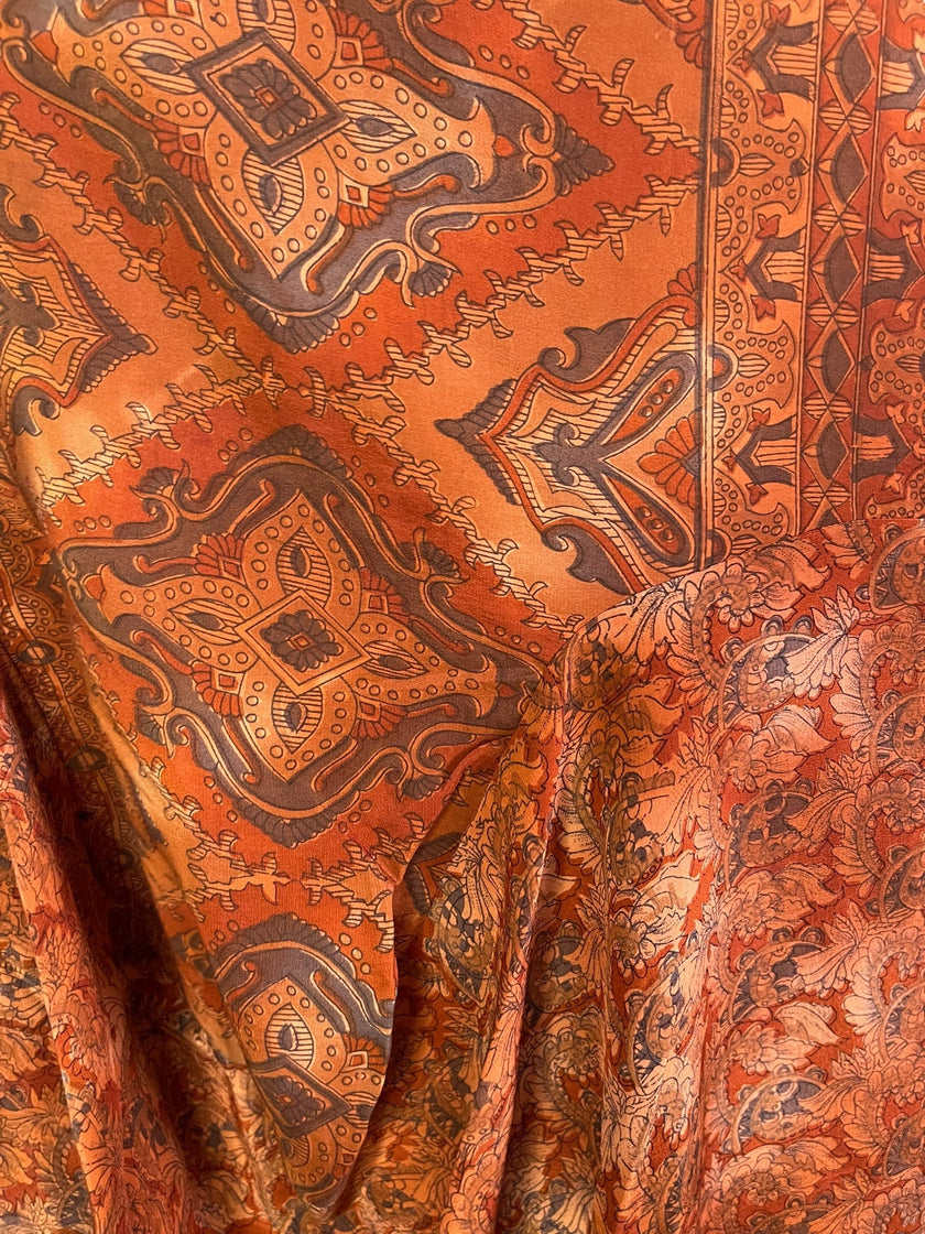 PRC7158 Avatar Pure Silk Sculptural Long Tunic Dress