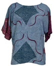 PRC6703 Avatar Pure Silk Side Slit Top