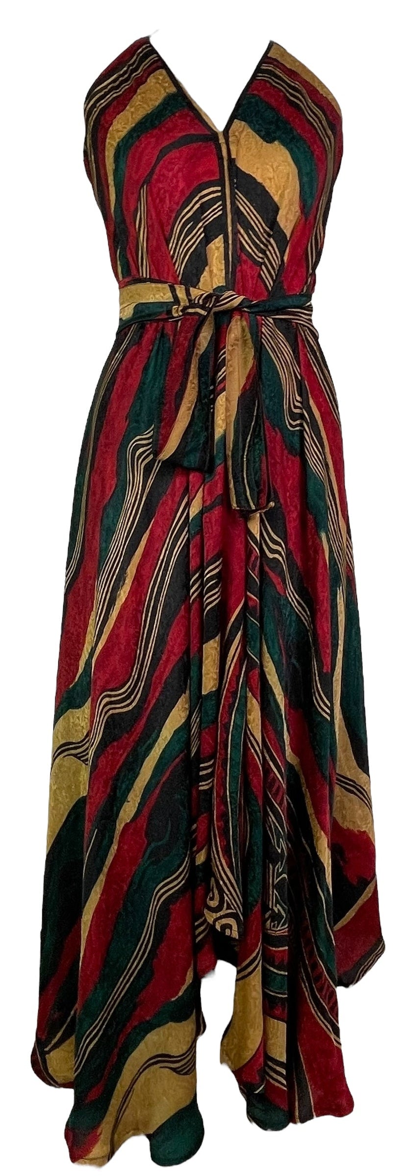 PRC7762 Avatar Pure Silk Maxi Dress with Belt