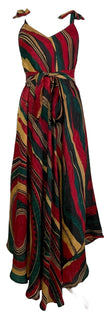 PRC7762 Avatar Pure Silk Maxi Dress with Belt