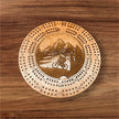 Engraved Small Round Cribbage Board-7.5 inch Wood Game Board