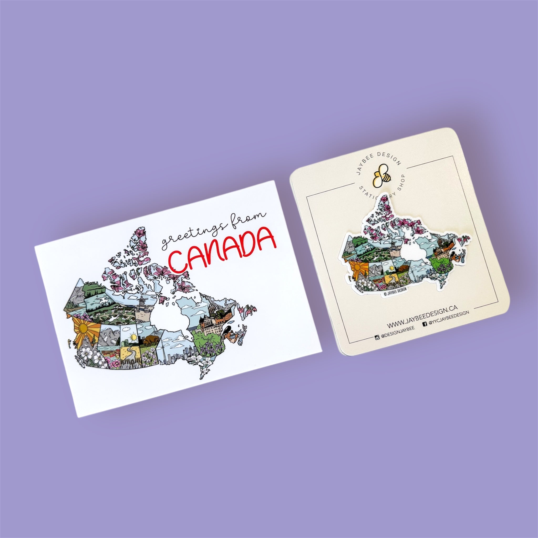 Greetings From Canada (Illustrated) Postcard