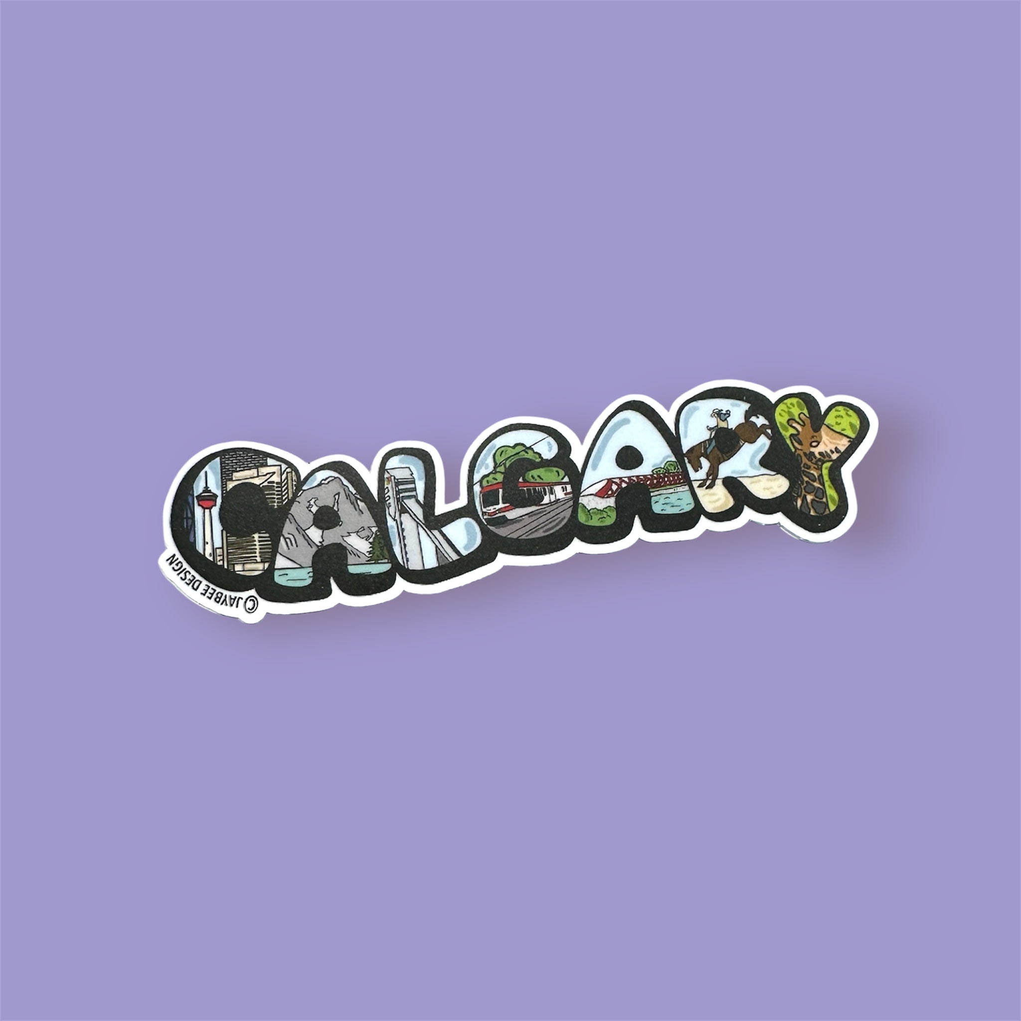 Calgary Icons Vinyl Magnet