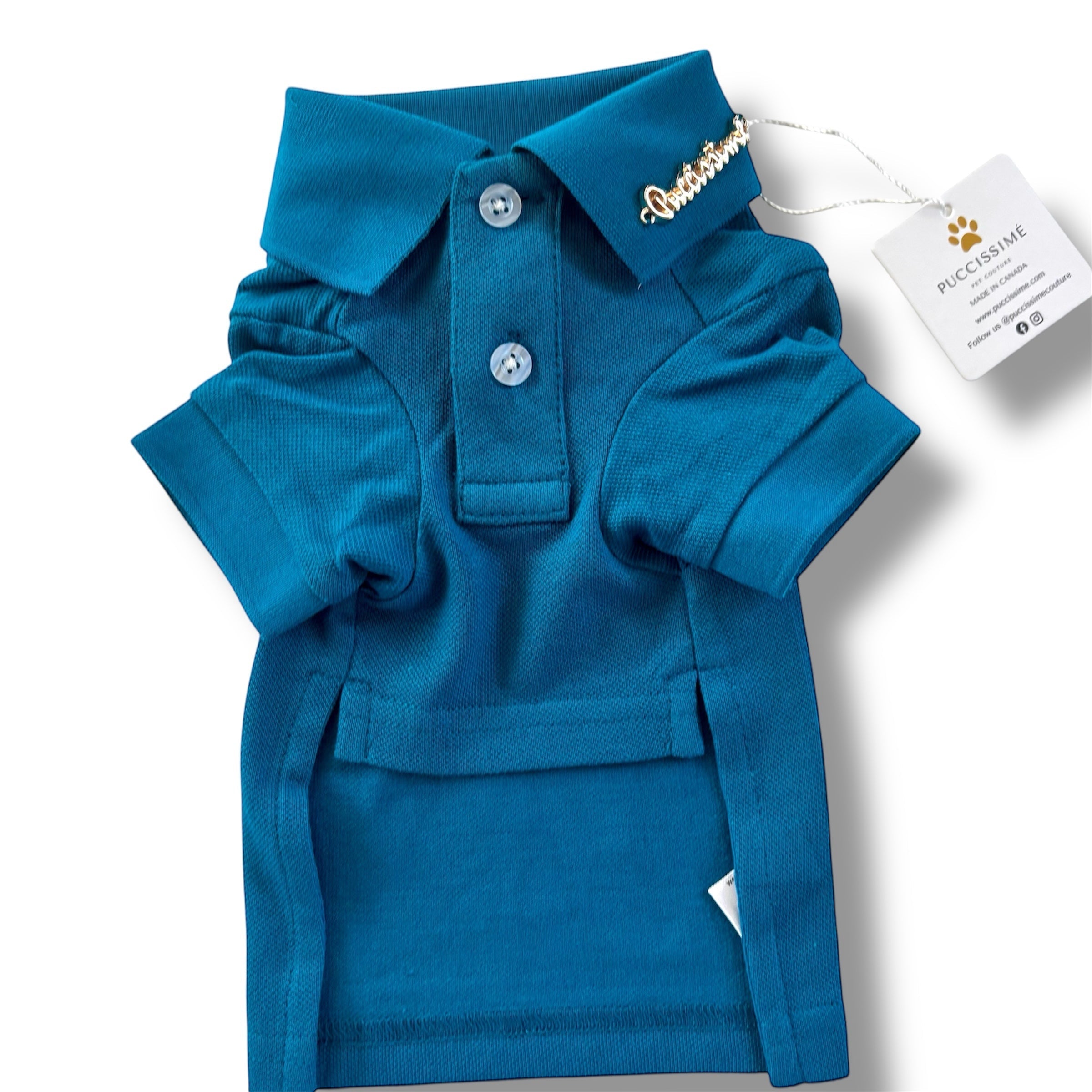 Dark teal cotton shirt
