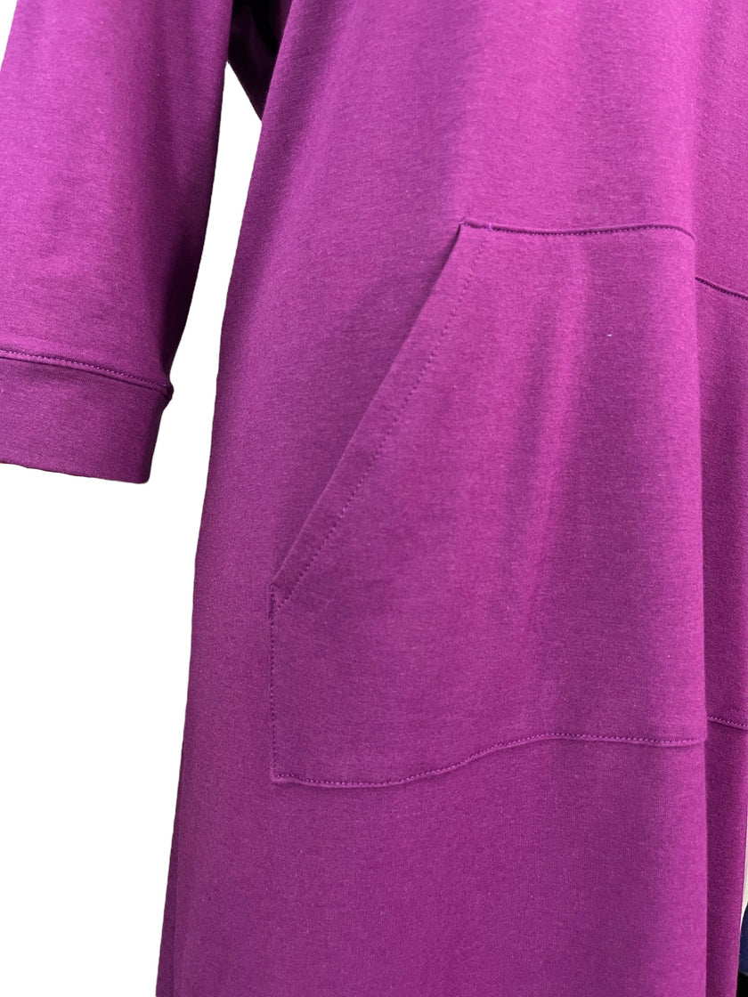 Ladies Cotton Terry Dress – Magenta