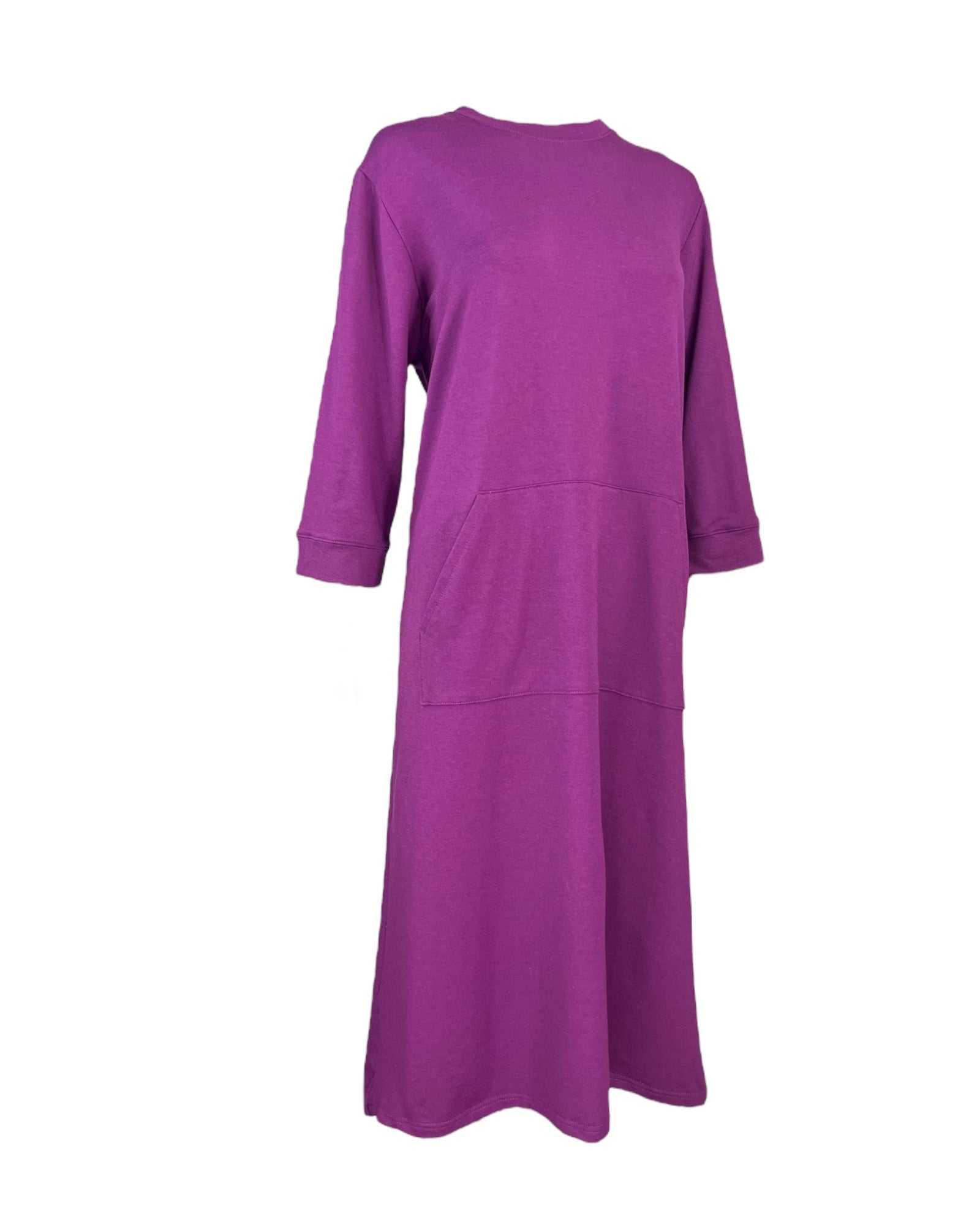 Ladies Cotton Terry Dress – Magenta