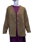 Adaptive Open Back Cotton Fleece Cardigan