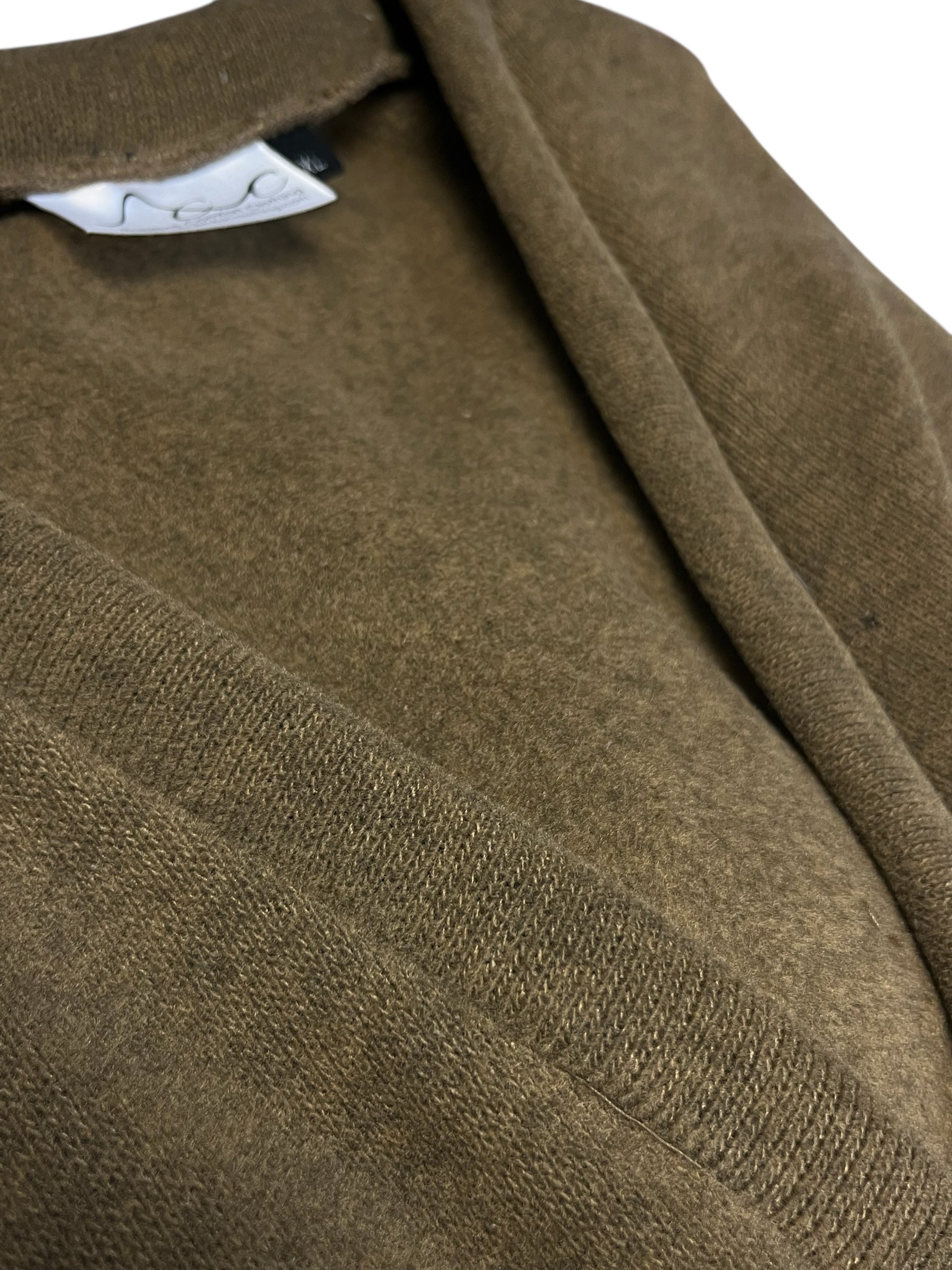 Adaptive Open Back Cotton Fleece Cardigan