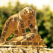 Grizzly Bear Cribbage Board-3 Player Track