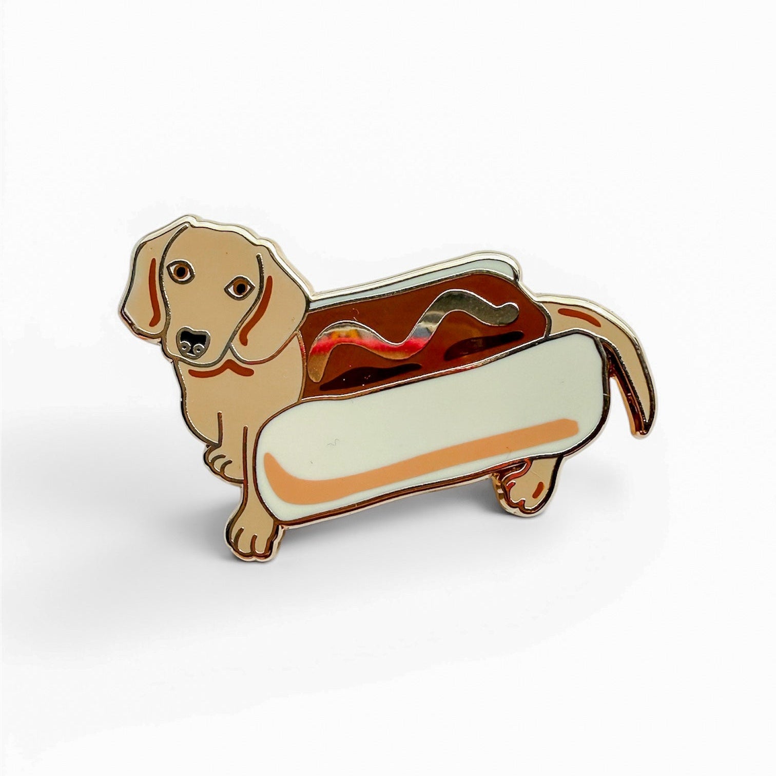 Hot Dog Enamel Pin