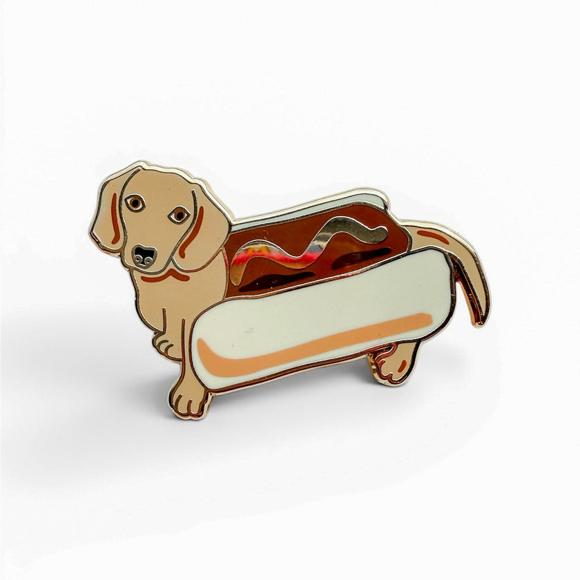Hot Dog Enamel Pin