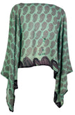 PRG7329 Sheer Avatar Pure Silk Kimono-Sleeved Top