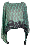 PRG7329 Sheer Avatar Pure Silk Kimono-Sleeved Top