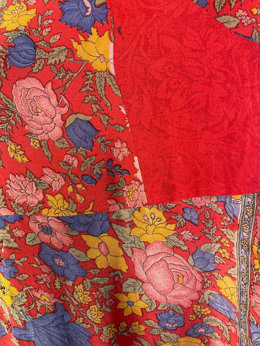 PRC7164 Avatar Pure Silk Sculptural Long Tunic Dress