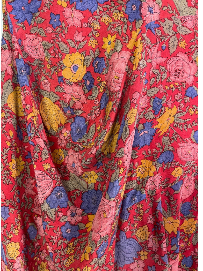 PRC7164 Avatar Pure Silk Sculptural Long Tunic Dress
