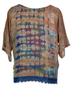 PRG6842 Sheer Avatar Pure Silk Side Slit Top