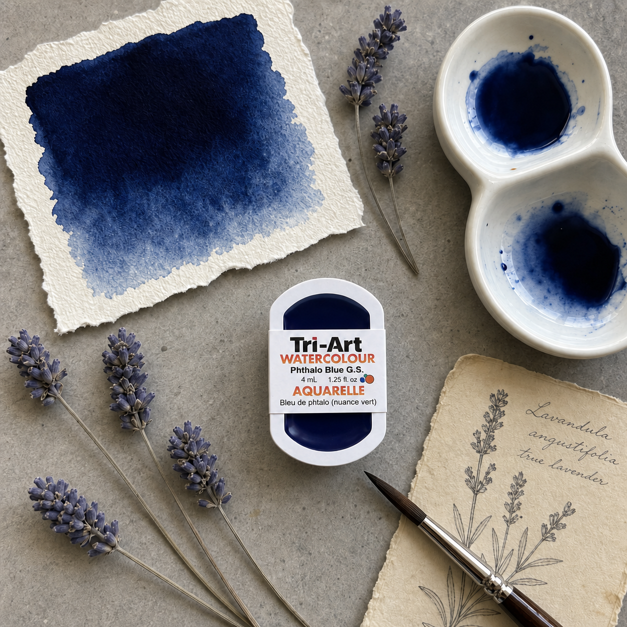 Tri-Art Water Colours - Phthalo Blue