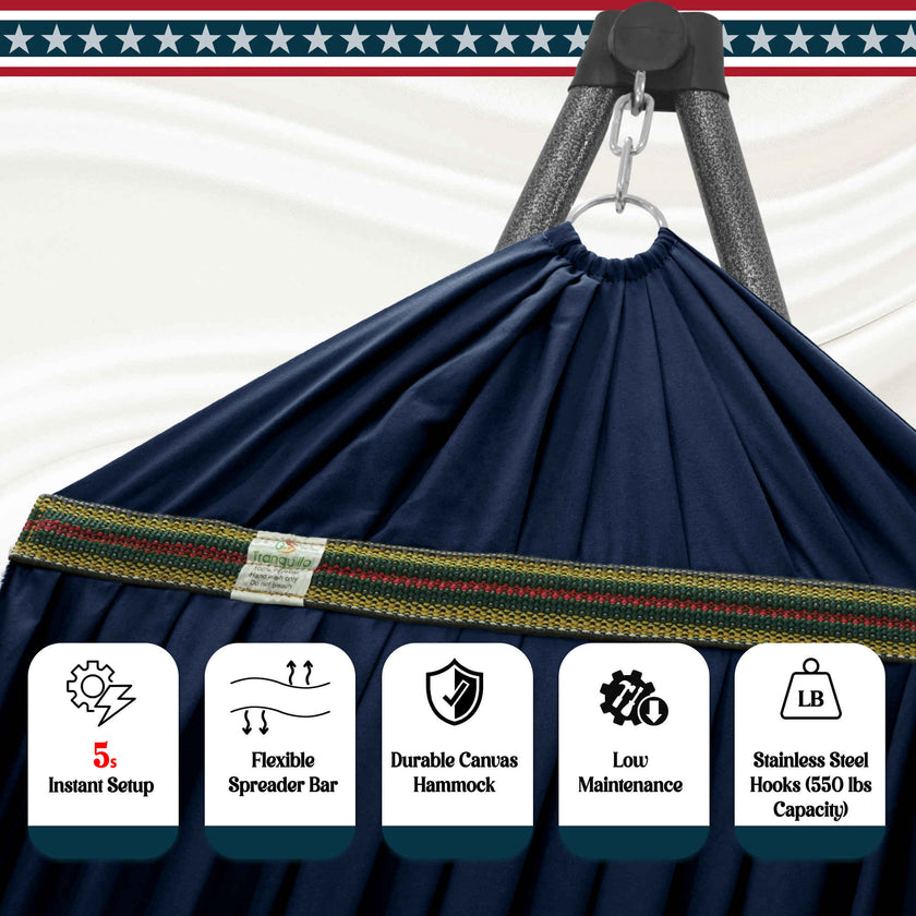 Uniki Canvas Hammock with Stand