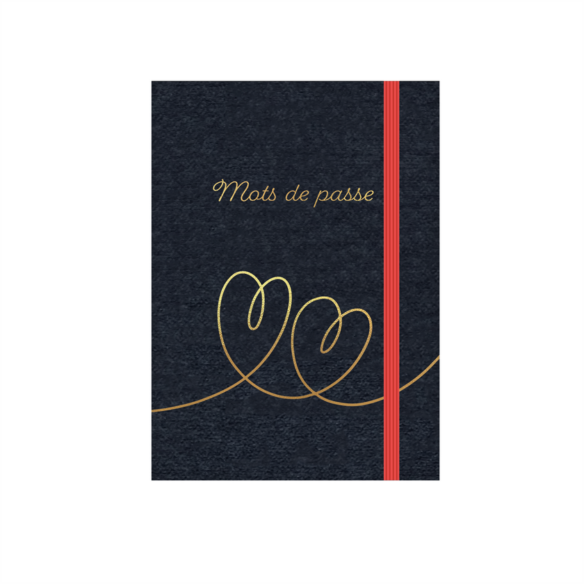 Pierre Belvedere - Password Notebook - Golden Hearts