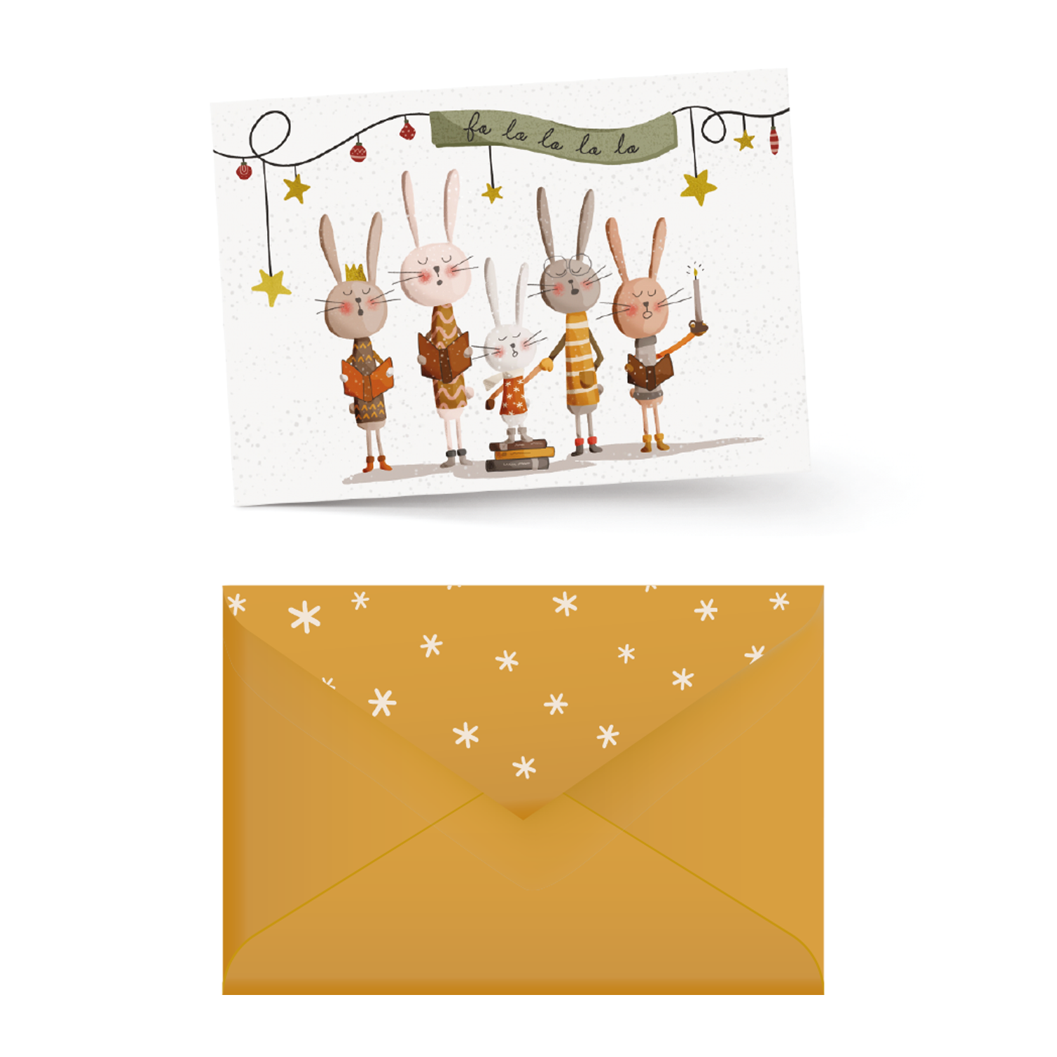 Pierre Belvedere - X-Mas Card Ens. / 8 - Fa La La La (Blank)