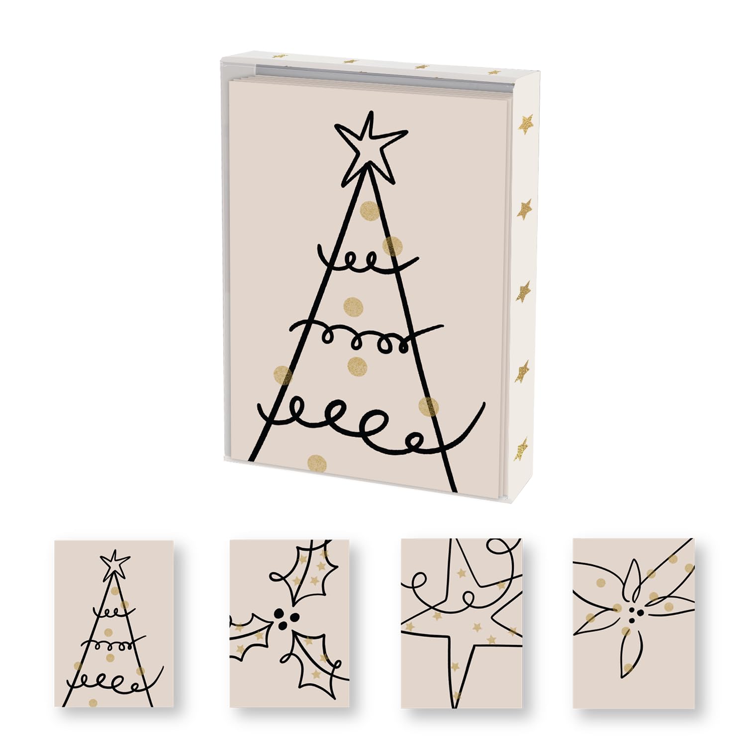 Pierre Belvedere - X-Mas Card Set of 12 - Minimalistic