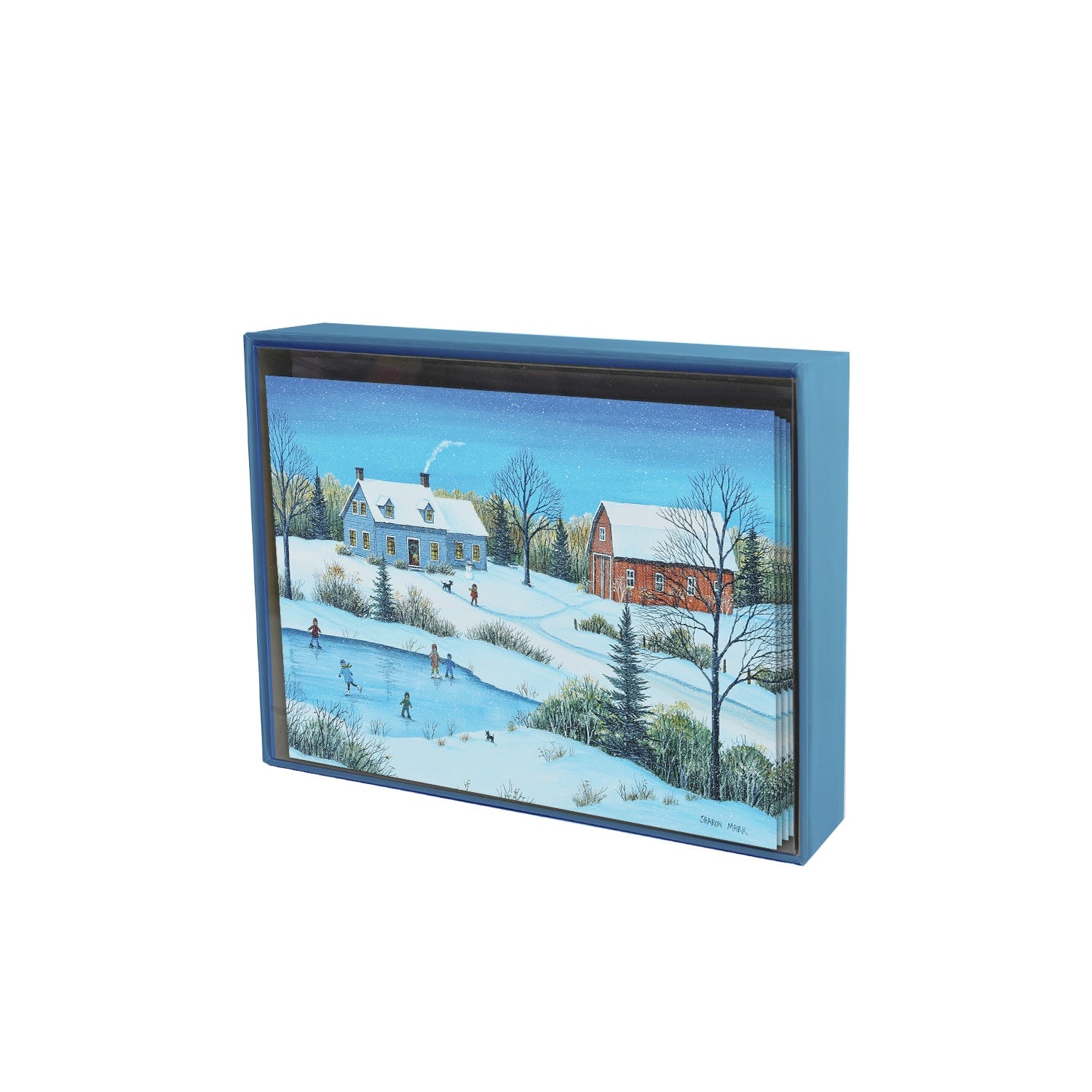 Pierre Belvedere - X-Mas Card Set of 8 - Mark - Snowfall At Dusk