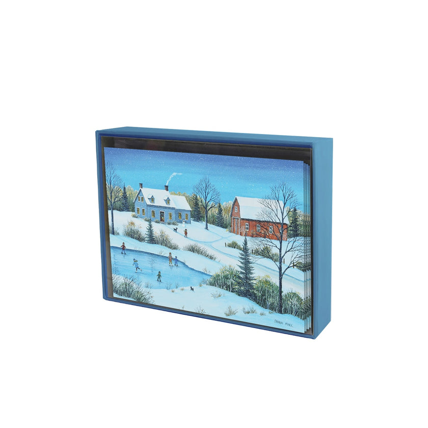 Pierre Belvedere - X-Mas Card Set of 8 - Mark - Snowfall At Dusk